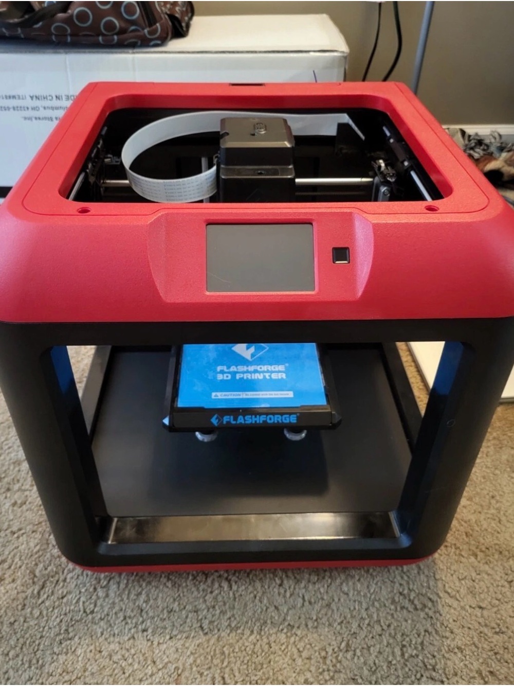 Flashforge 3D Printer - Red and Black like new msrp $650
